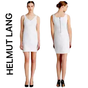 Helmut Lang White Frame Stretch Bodycon Dress Size 6